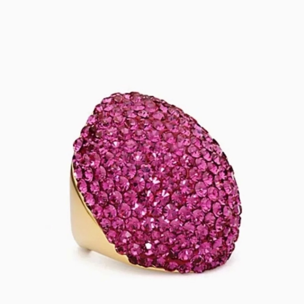 $129 Kate Spade Clay Pave Mood Ring fuchsia